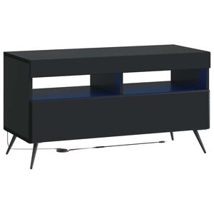 vidaXL LED TV kabinet Crna Konstruirano drvo