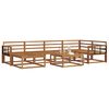 vidaXL Set vanjskih sofa 7 pcs Prirodna Čvrsto drvo akacije