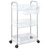 vidaXL Kolica za pohranu 3 nivoa prozirna 37x28x68 cm akril