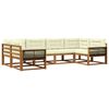 vidaXL Set vanjskih sofa s jastukom 6 pcs Prirodna i krem
