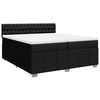 vidaXL Krevet s oprugama i madracem crni 200x200 cm od tkanine