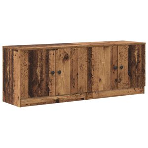 vidaXL Ormar za krevet na kat 2 kom. Staro drvo 66 x 35 x 48 cm