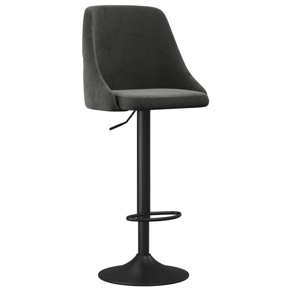 vidaXL Barski stolci 2 kom tamnosivi bar&scaron;unasti