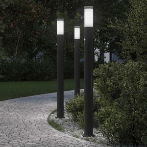 vidaXL Stupić sa senzorom 3 kom 110 cm nehrđajući čelik IP44