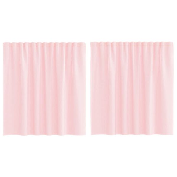 vidaXL Voile zavjese s džepovima za šipke 2 kom svijetlo ružičaste