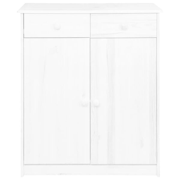 vidaXL Komoda s 2 ladice bijela 78 x 35 x 89 cm od masivne borovine