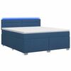 vidaXL Krevet s box springom, madracem i LED-om Plava 140 x 200 cm