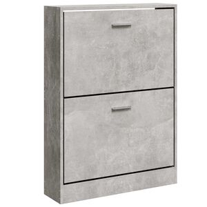 vidaXL Ormarić za cipele boja betona 59x17x108 cm konstruirano drvo
