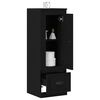 vidaXL Highboard Crni hrast 36 x 35.5 x 103.5 cm Konstruirano drvo