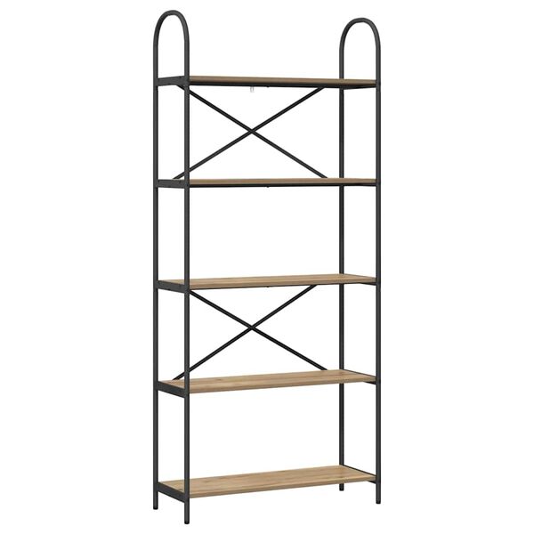 vidaXL Polica Umjetnički hrast 80 x 30 x 183 cm Konstruirano drvo