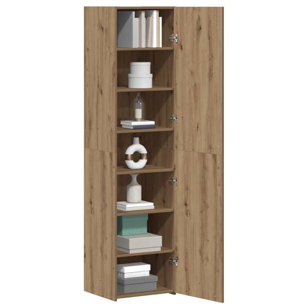 vidaXL Highboard 2 pcs Umjetnički hrast 45 x 42,5 x 185 cm