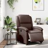 vidaXL Električni naslonjač od umjetne kože smeđi