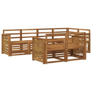 vidaXL Sekcijska garnitura 6 pcs Prirodna Čvrsto drvo akacije