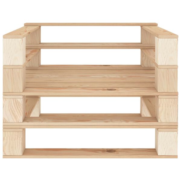 vidaXL 7-dijelna vrtna garnitura od paleta drvena