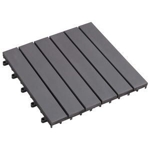 vidaXL Pločice za decking 10 pcs Sivi 30 x 30 cm Acacijsko drvo