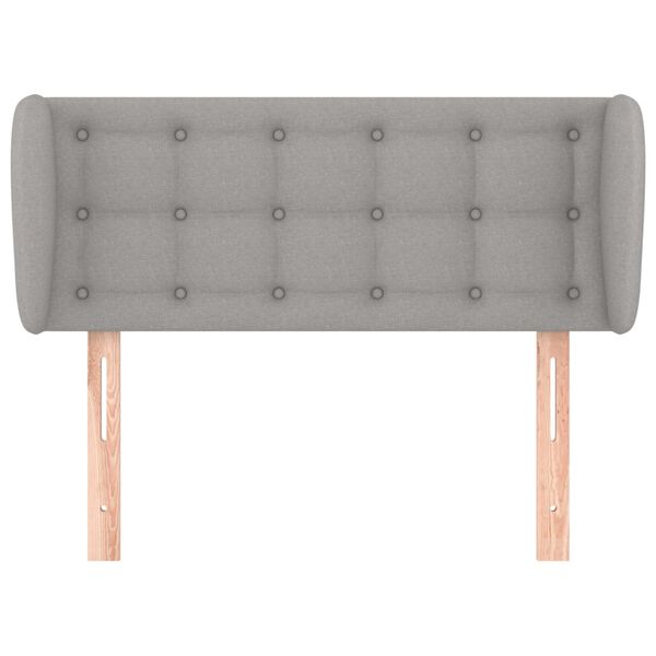 vidaXL Uzglavlje s u&scaron;ima svjetlosivo 93x23x78/88 cm od tkanine