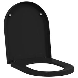 vidaXL WC daska Podesivo Crna 48 x 36,5 x 4,5 cm Polipropilen