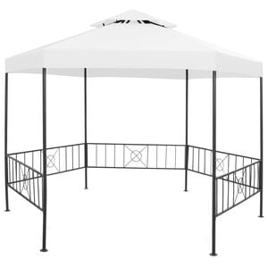 vidaXL Vrtna sjenica 323 x 275 x 265 cm bijela 180 g/m&sup2;