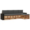 vidaXL Set vanjskih sofa 5 kom. Prirodna i antracit