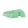 vidaXL Plastenik s čeličnim okvirom zeleni 84 m&sup2; 14 x 6 x 2,85 m