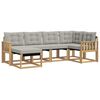 vidaXL Set vanjskih sofa s jastukom 6 pcs Bijela i svjetlosiva