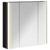 vidaXL Kupaonski ormar s ogledalom Crni hrast 63,5 x 15,5 x 60,5 cm