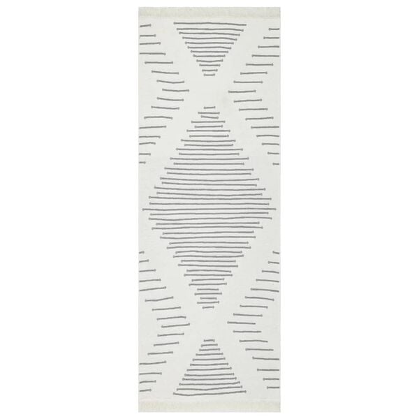 vidaXL Tepih tamnosivi 100 x 300 cm pamučni