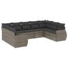 vidaXL 9-dijelni set vrtnih sofa od poliratana s jastucima sivi
