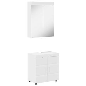 vidaXL Set namje&scaron;taja za kupaonicu TULUM 2 pcs Bijelo 60 x 34 x 63 cm