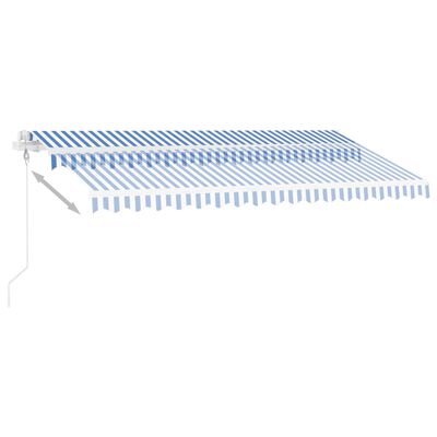 vidaXL Samostojeća automatska tenda 400 x 350 cm plavo-bijela