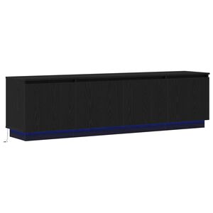 vidaXL TV ormar Crni hrast 180 x 38 x 49 cm Konstruirano drvo