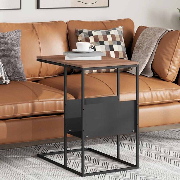 vidaXL Bočni stolić crni 55 x 36 x 59,5 cm od konstruiranog drva