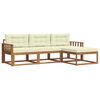 vidaXL Set vanjskih sofa s jastukom 4 pcs Prirodna i krem