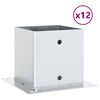 vidaXL Postolja za stupove kvadratna 12 kom 141x141 mm pocinčani čelik