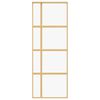 vidaXL Klizna vrata zlatna 76x205 cm prozirno staklo ESG i aluminij