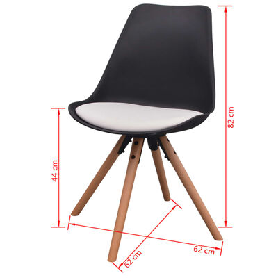 vidaXL Blagovaonske stolice od umjetne kože 4 kom crno-bijele