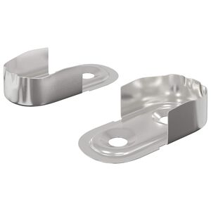 vidaXL Držač za &scaron;ipku u ormaru 2 pcs Bijeli cink 40 x 18 x 10 mm