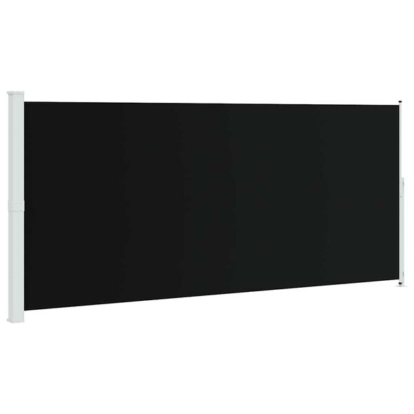 vidaXL Uvlačiva bočna tenda za terasu 220 x 500 cm crna