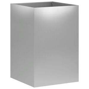 vidaXL Vrtna saksija Srebrna 40 x 40 x 60 cm Pocinčani čelik