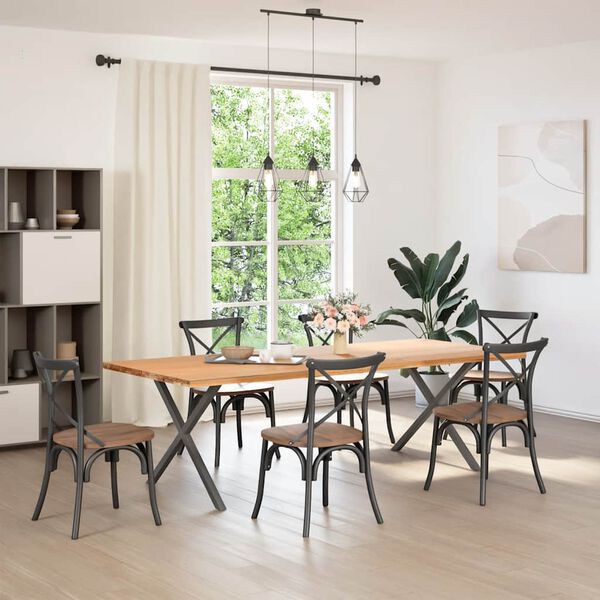 vidaXL Noge za blagovaonski stol u obliku slova X, 2 kom, antracit, 90 x (72-73) cm, čelik