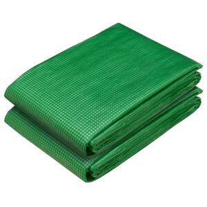 vidaXL Cerada s rupama 2 kom. Zelena 3 x 6 m 260 gsm PE
