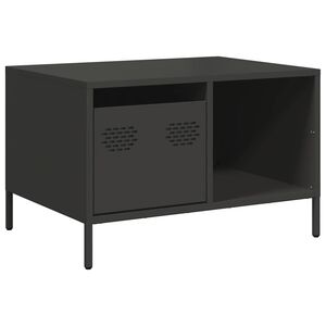 vidaXL Stolić za kavu crni 68,5x50x43,5 cm od hladno valjanog čelika