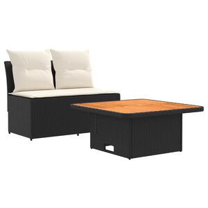 vidaXL 2 Komad Sofa na sredini vrta s podiznim stolom poliratan