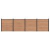 vidaXL Set ograde 4 kom. 699 x 186 cm WPC i aluminij Smeđa