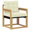 vidaXL Vanjski kauč Čvrsto drvo akacije i Textilene Bijela