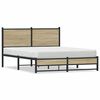 vidaXL Metalni okvir kreveta bez madraca boja hrasta sonome 140x190 cm