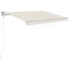 vidaXL Automatska tenda sa senzorom za vjetar LED 350x250 cm krem