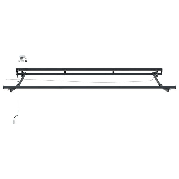 vidaXL Okvir električne tende s LED-ovima Antracit 2,5 x 2 m Aluminij