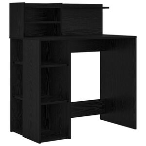 vidaXL Stol Crni hrast Konstruirano drvo 90 x 48 x 101,5 cm