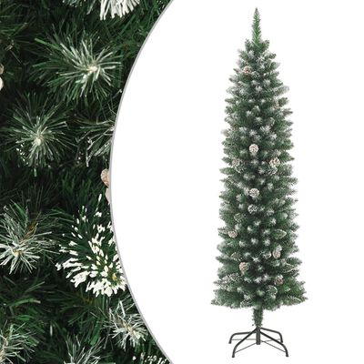 vidaXL Umjetno usko božićno drvce sa stalkom 240 cm PVC